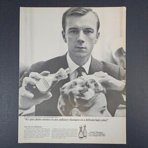 1966 Clairol Colorfast Shampoo‎ Vintage Print Ad Hairdresser Leslie Blanchard